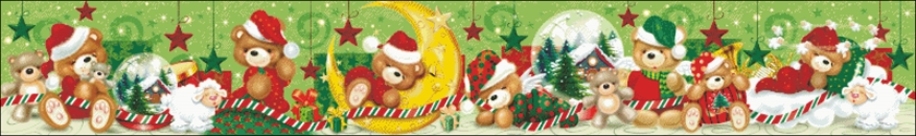 christmas bears with year on foot